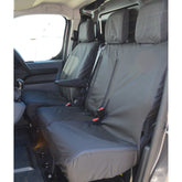 Citroen Dispatch - Peugeot Expert - Toyota Proace - 2016 On - Black Seat Covers - Front Set